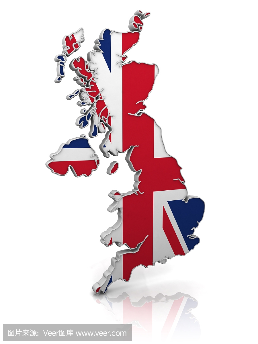 英格兰国旗地图