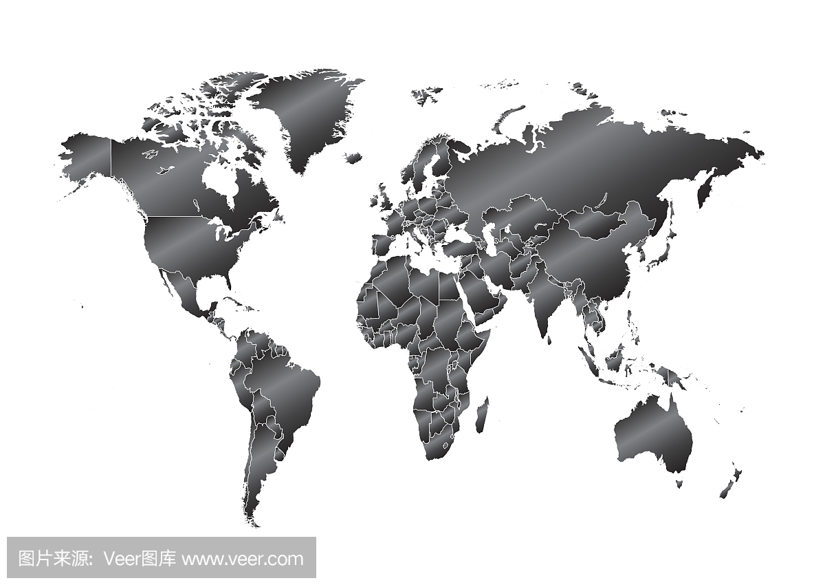世界地图矢量平面设计