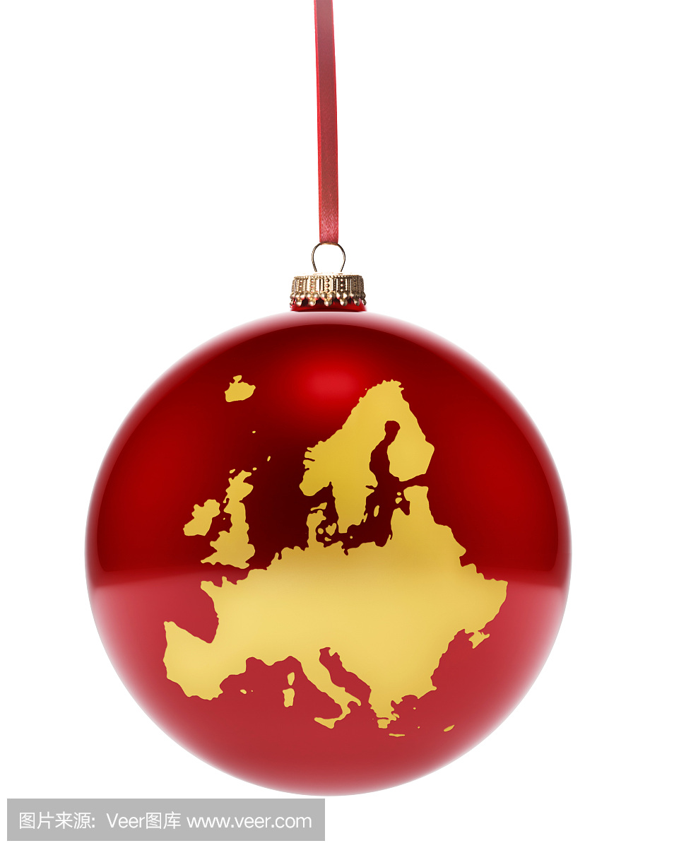 红色摆设与欧洲的金色形状(系列)
