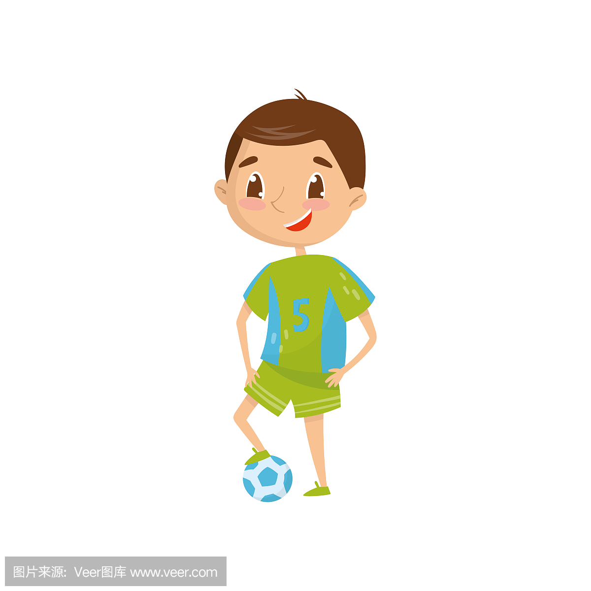 微笑的青少年男孩想成为未来的职业足球运动员