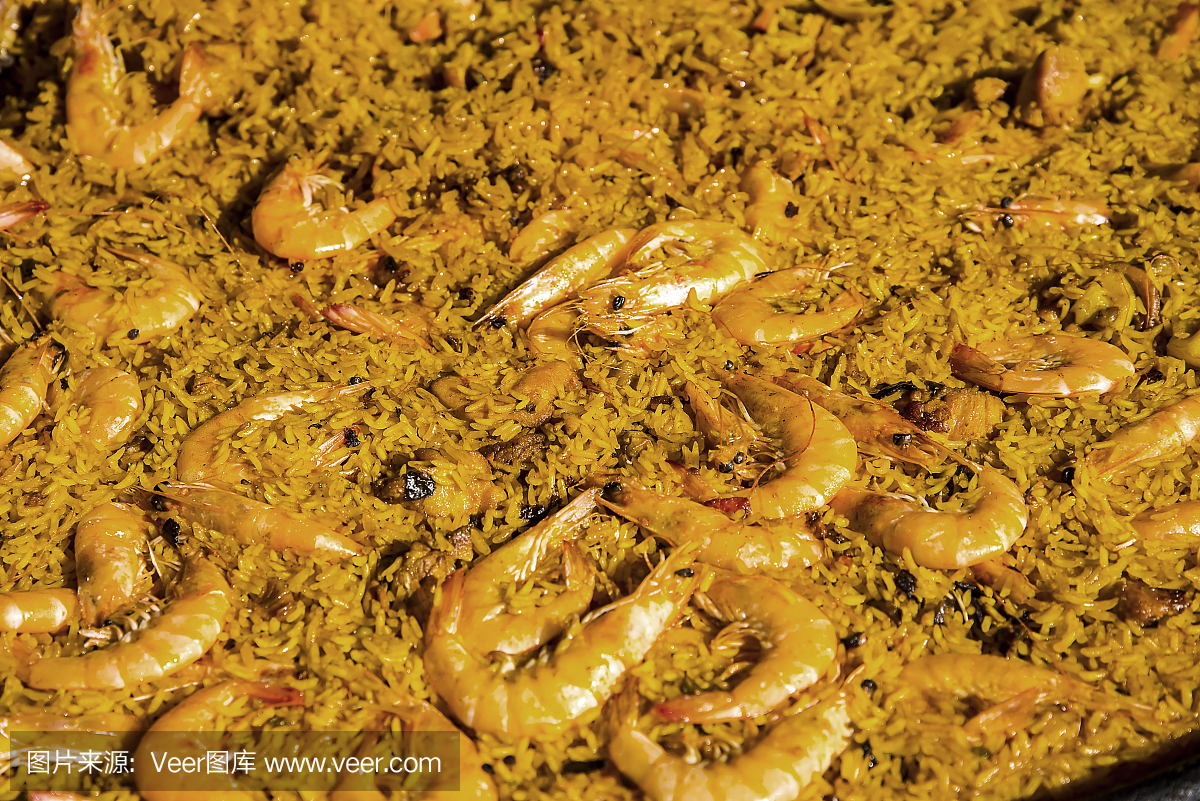 烹调,西班牙海鲜饭,米,食品