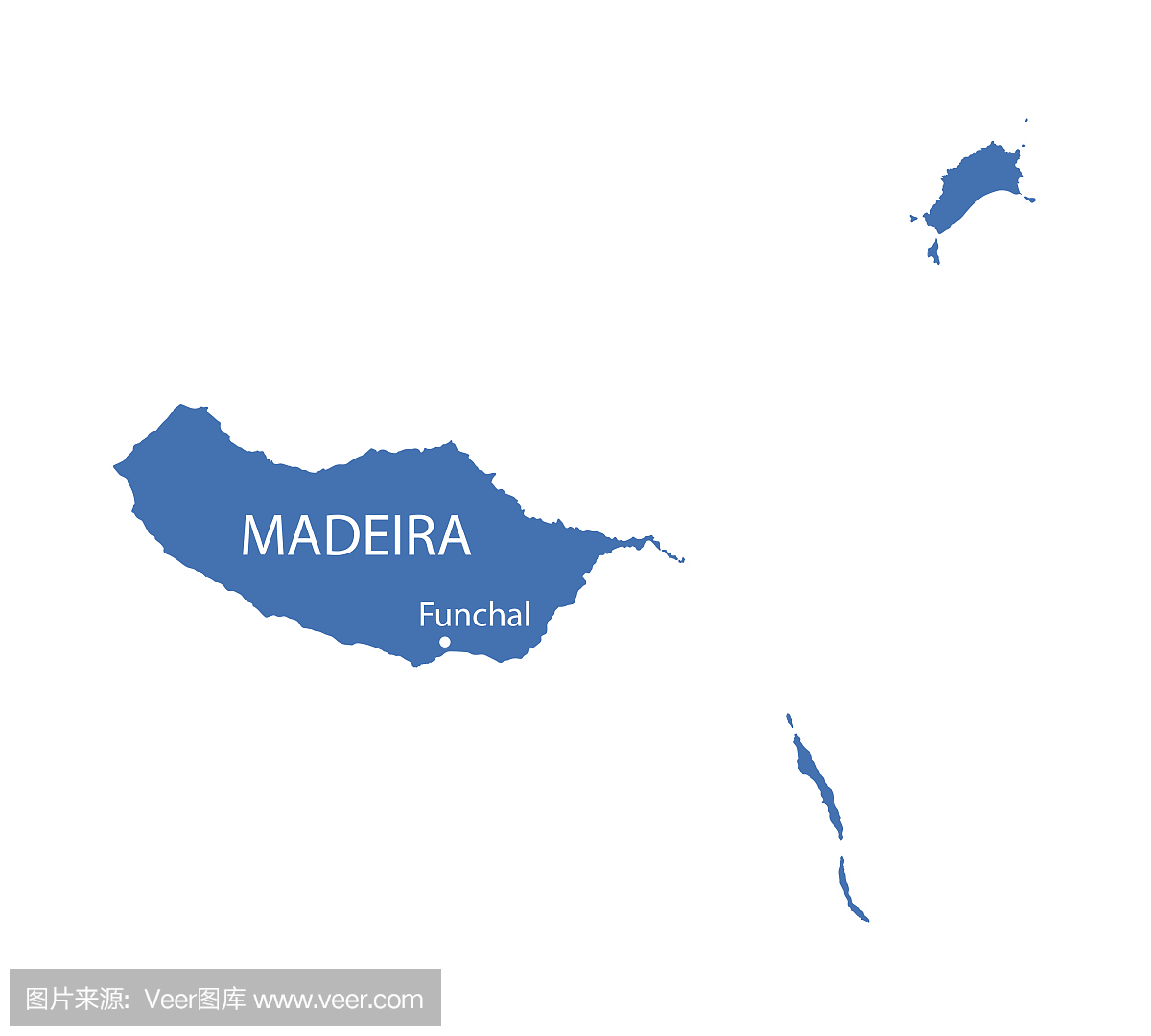 马德拉蓝色地图