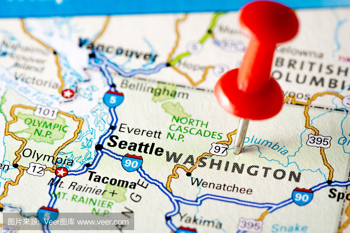 美国国家在地图上:华盛顿