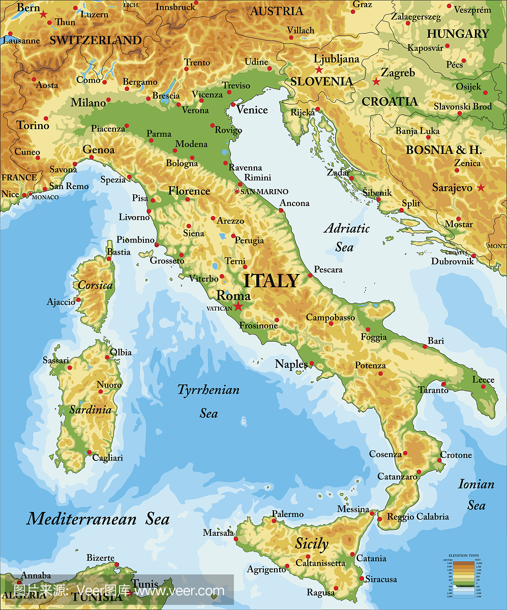 意大利救济地图