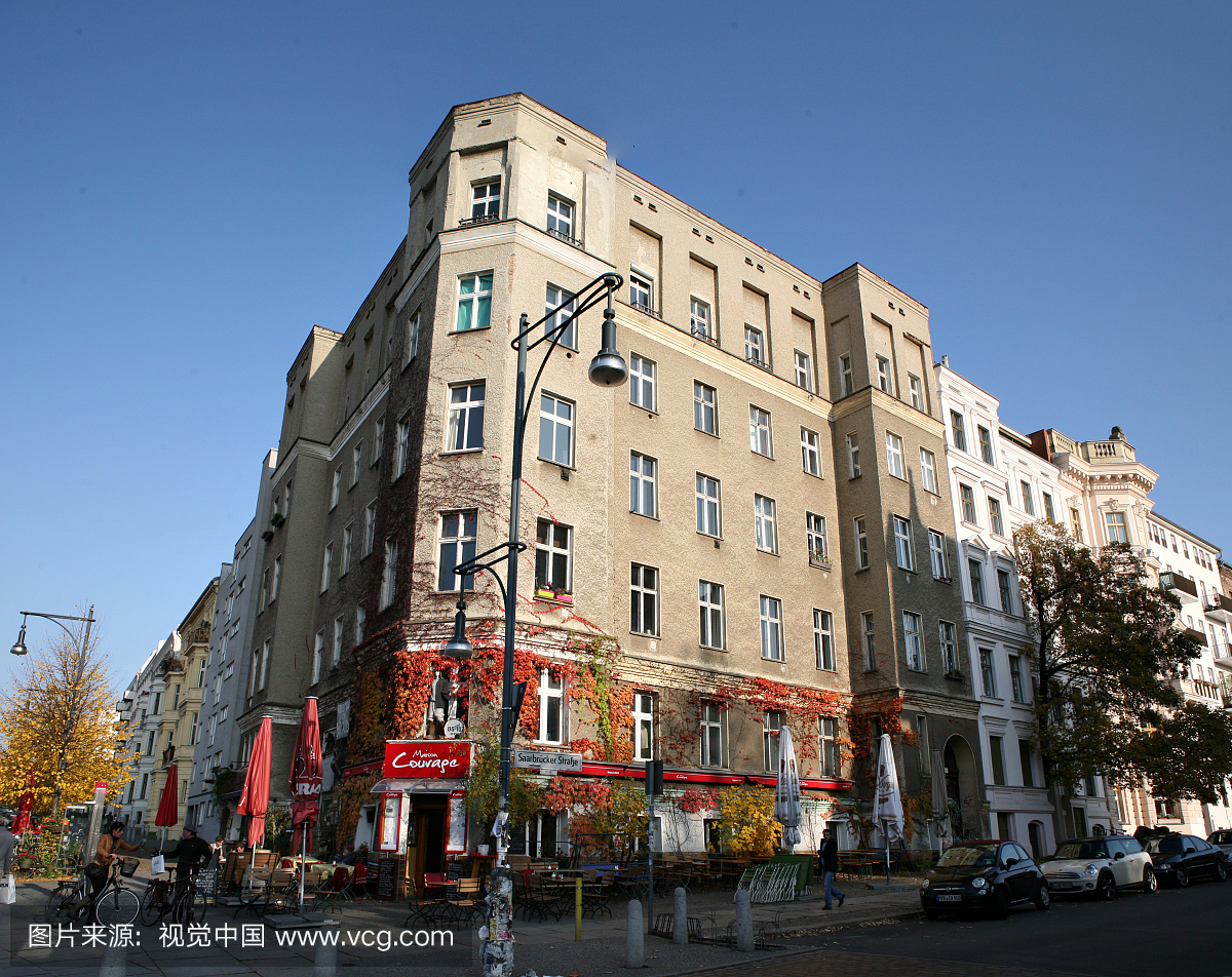 旧东柏林旧公寓楼