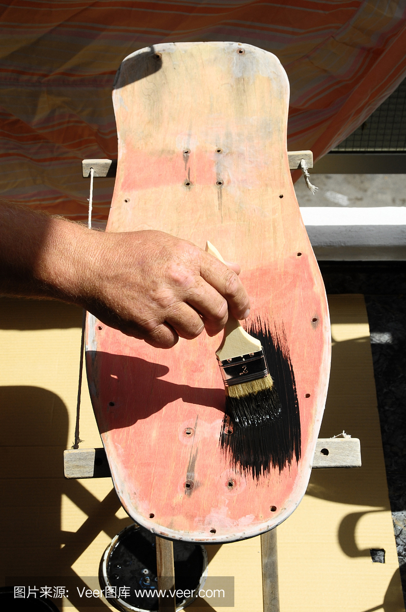 恢复旧的老式滑板