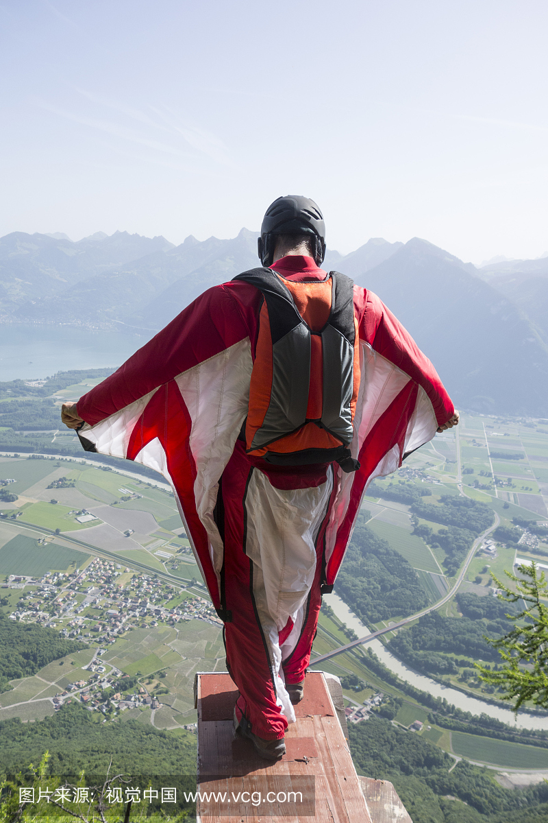 滑翔衣,中老年人,人,仅一个男人