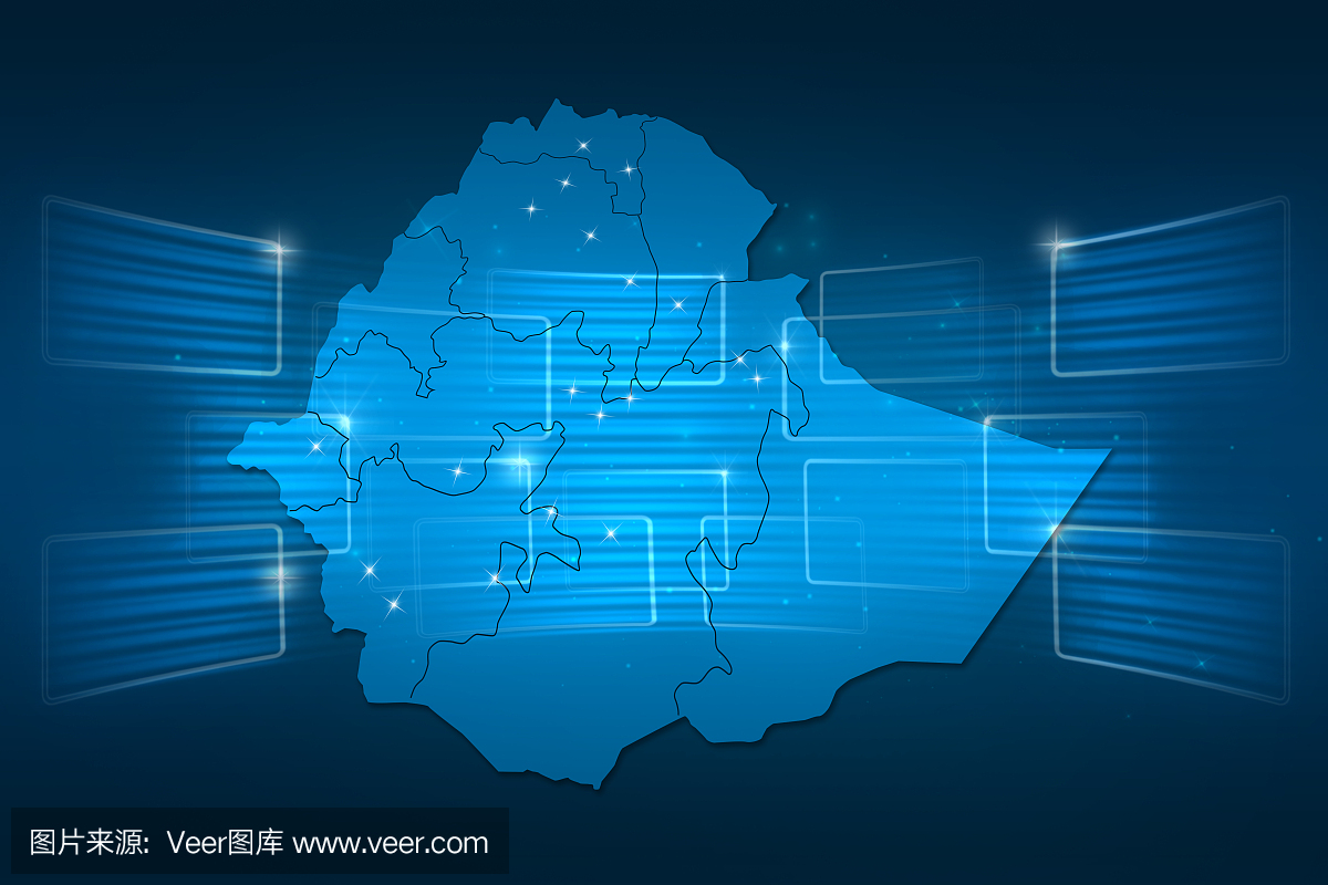 埃塞俄比亚地图世界地图新闻通讯蓝色