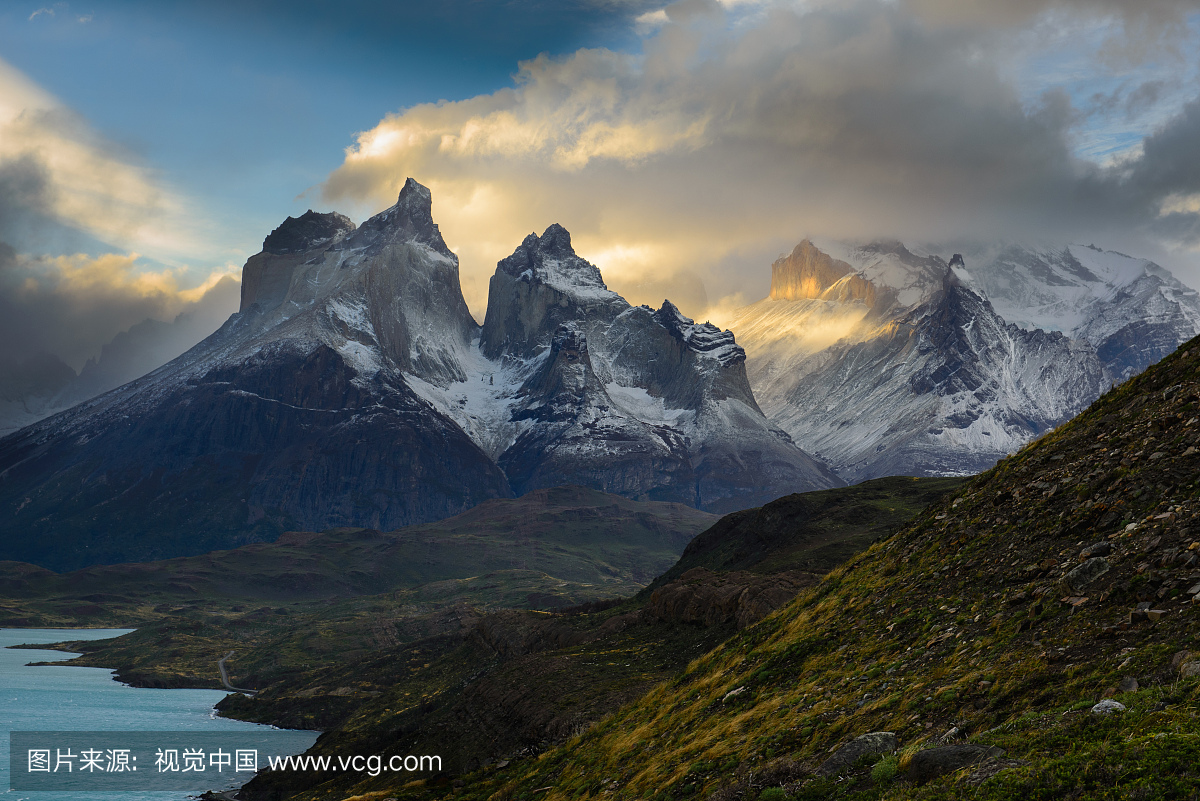 ped mountains, Torres Del Paine, Patagonia, Chile