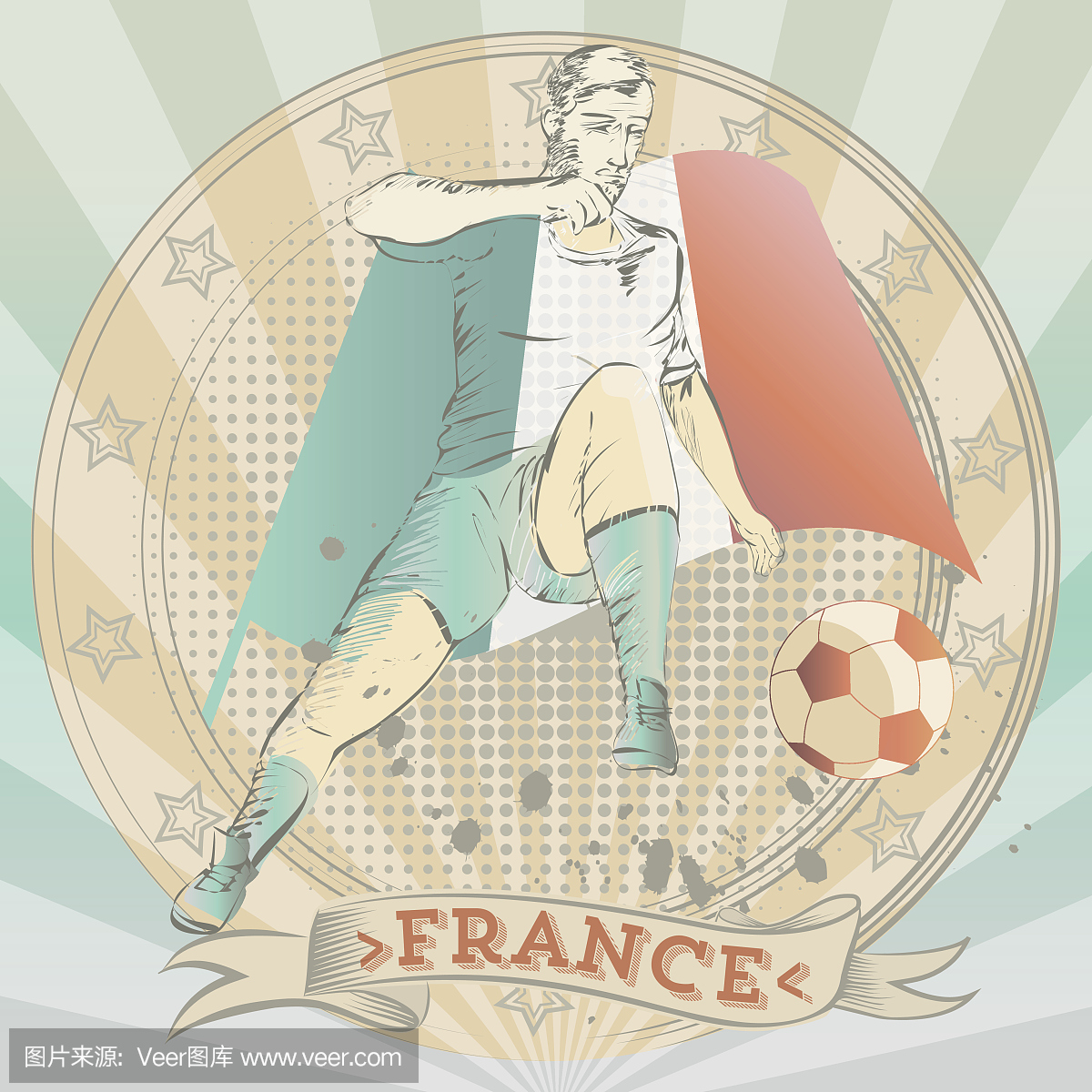 法国足球运动员的涂鸦