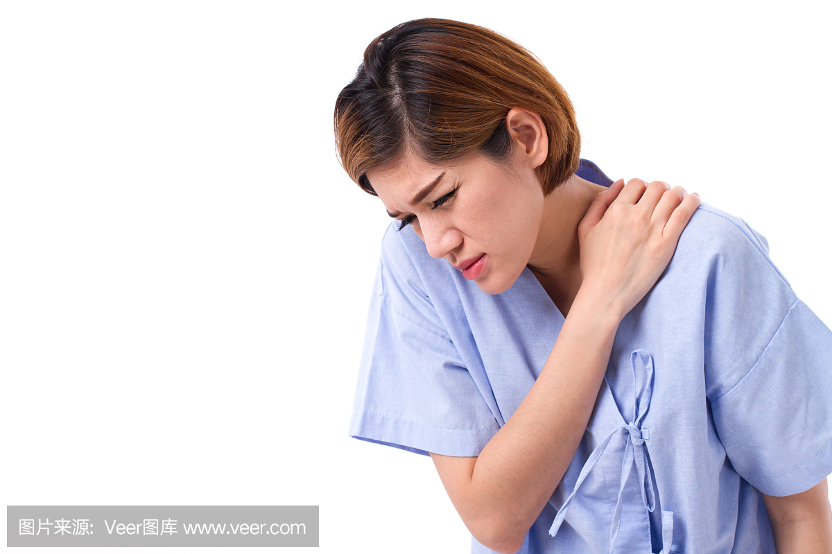 女性肩部或颈部疼痛,僵硬,受伤