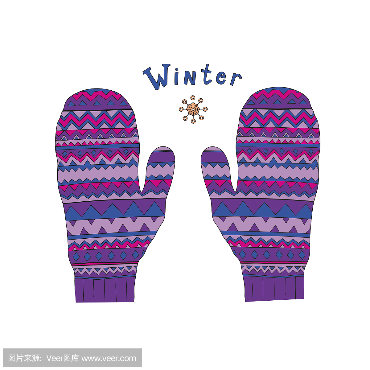 新款条纹彩色秋冬季保暖 儿童全指手套 毛线针织条纹五指手套-阿里巴巴