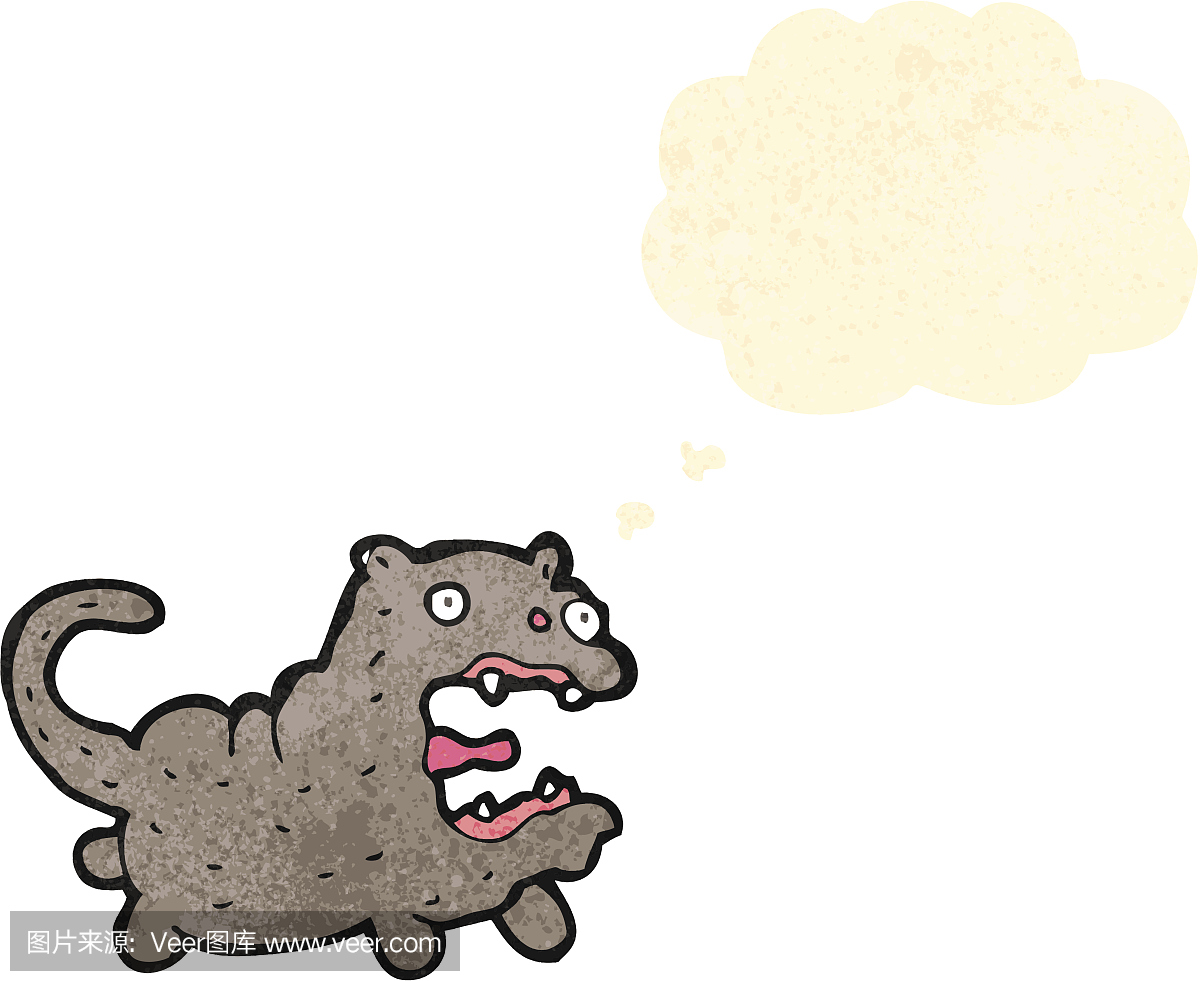 恐怖,可爱的,对话气泡框,绘画插图