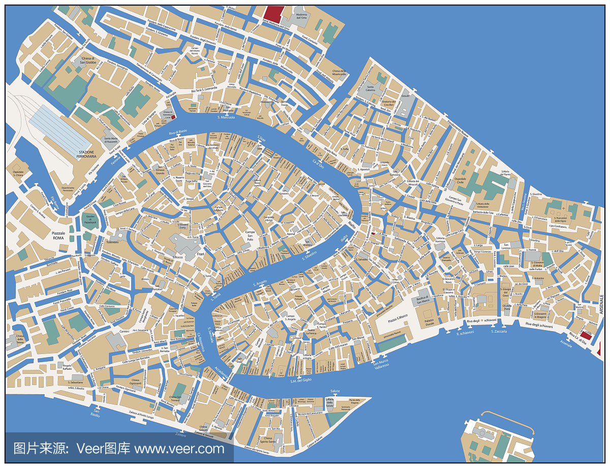 威尼斯街地图