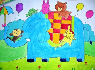 动物王国/少儿绘画作品/儿童画/网络美术馆_中-64kb