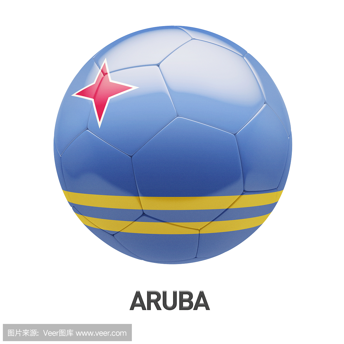 阿鲁巴国旗足球图标
