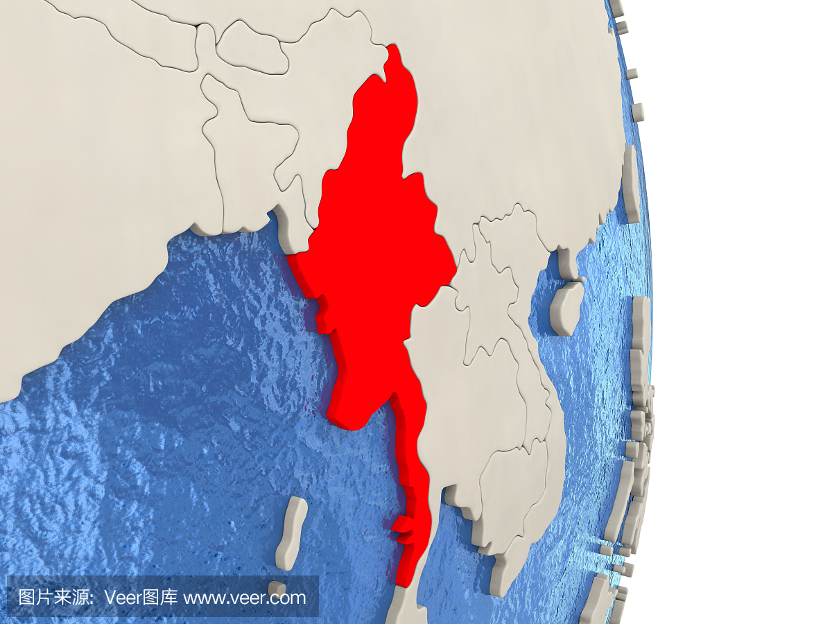 缅甸政治地球仪模型