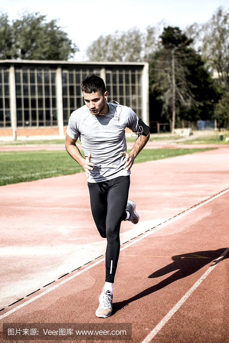 Sprinter running last lap