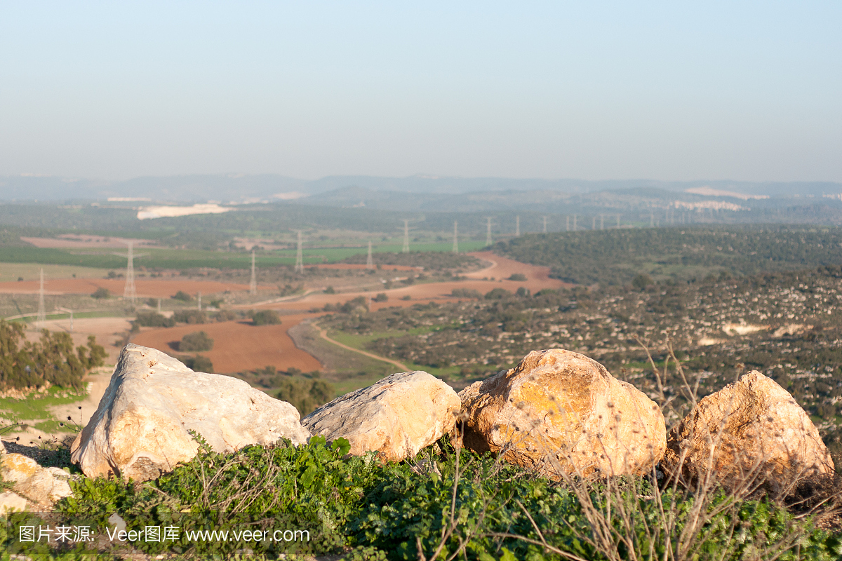 徒步旅行在以色列景观