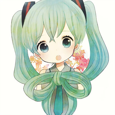 二次元 少女 q版 萌系 初音未来 动漫 插画 头像-573kb