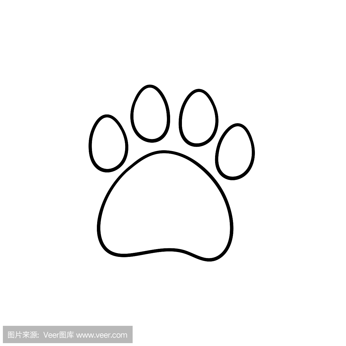 卡通动物脚印图片素材-编号01271723-图行天下