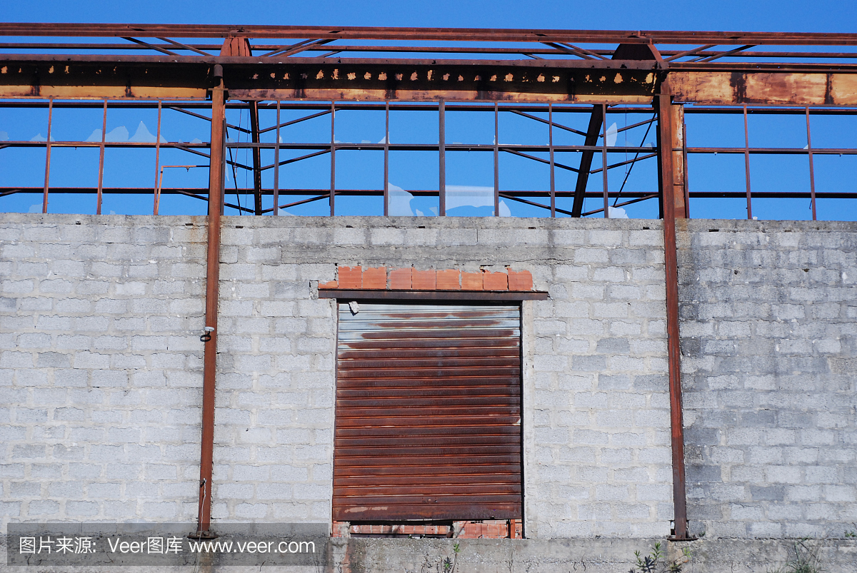 废弃的工业仓库在意大利南部的坎帕尼亚。
