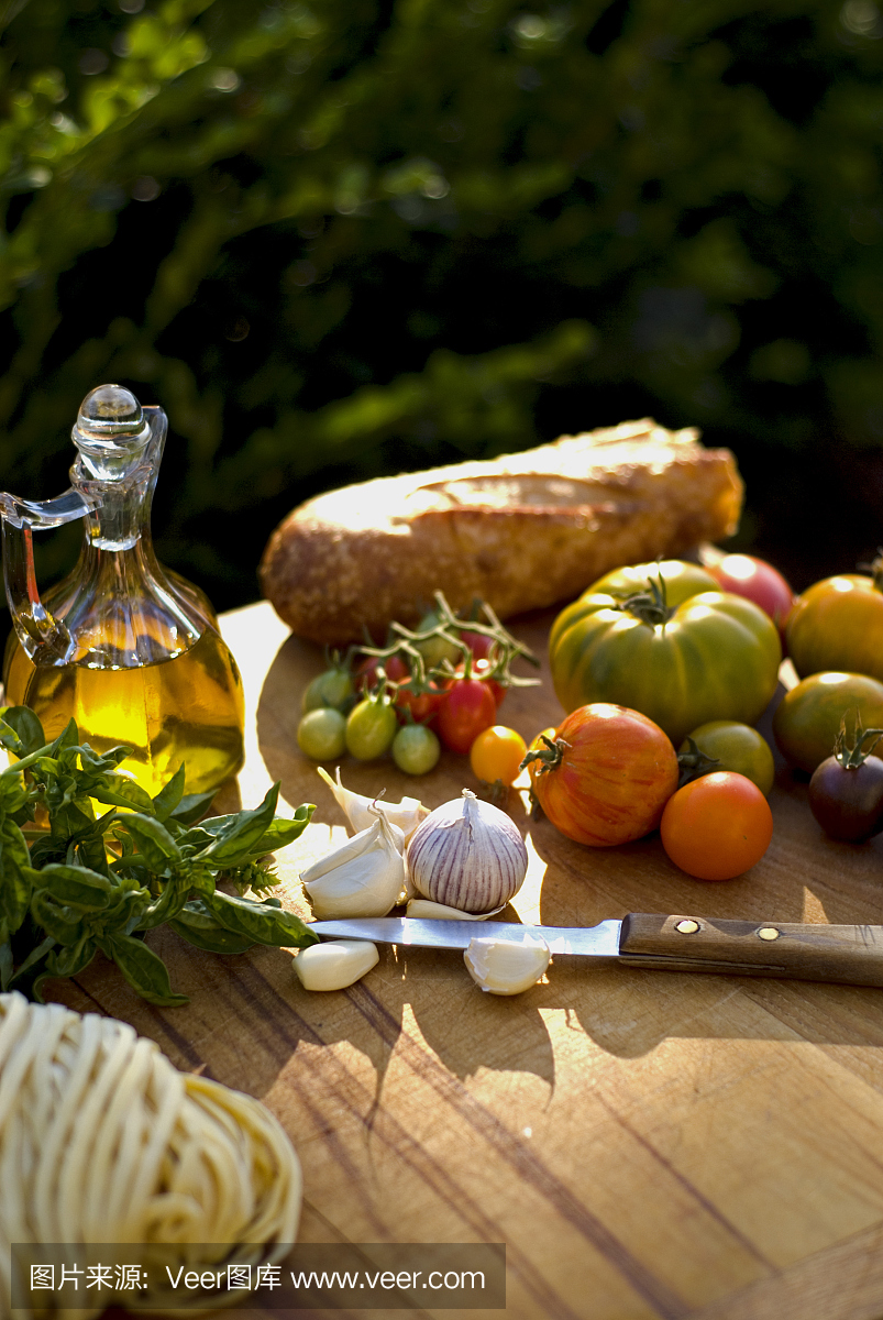 烹饪成分橄榄油,意大利面食晚餐