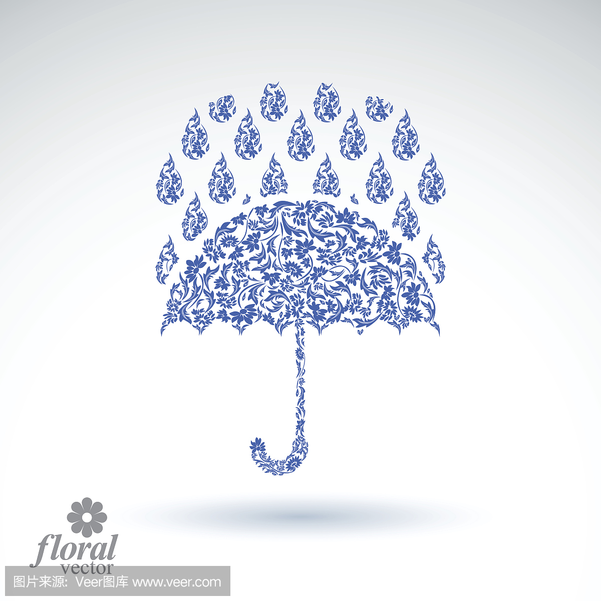 美丽的花配件款式图案下。雨伞初中,加拿大雨伞公立图片