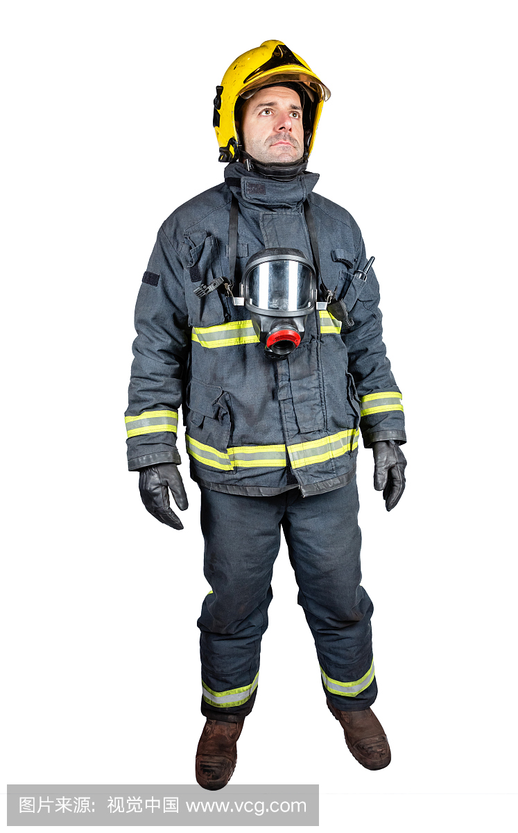 消防员与设备准备紧急