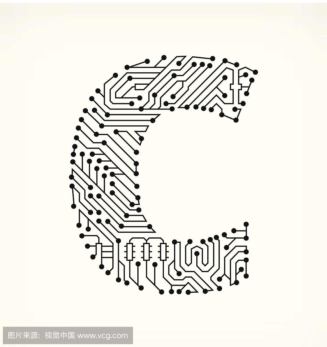 母板,极简构图,网络服务器,英文字母C