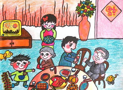 春节画图片大全|2017年春节儿童画图片大全-349kb