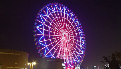 摩天轮夜景图片