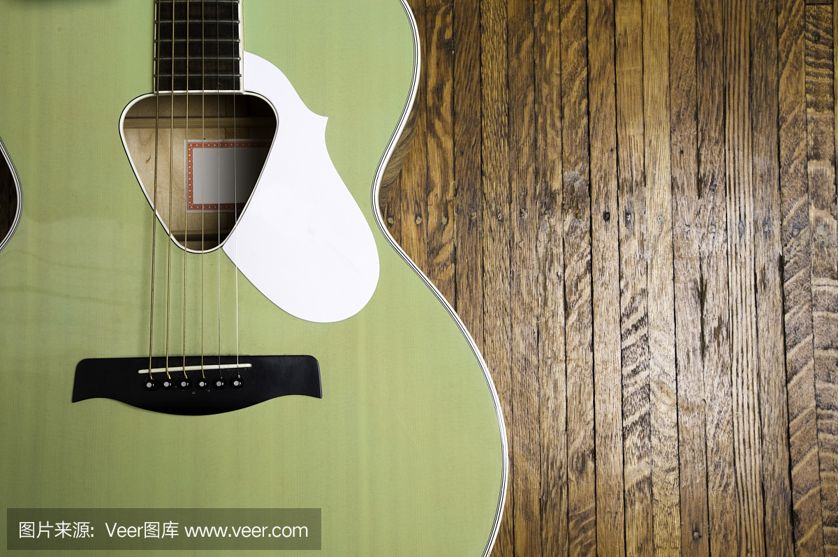 吉他,水平画幅,绿色,木制