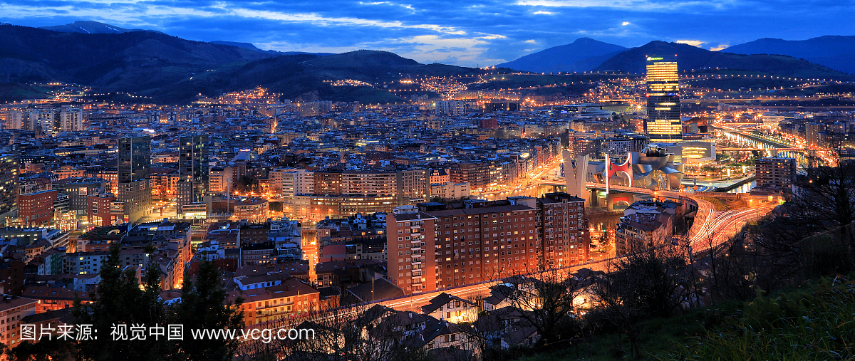 毕尔巴鄂,毕尔巴鄂港,全景,户外