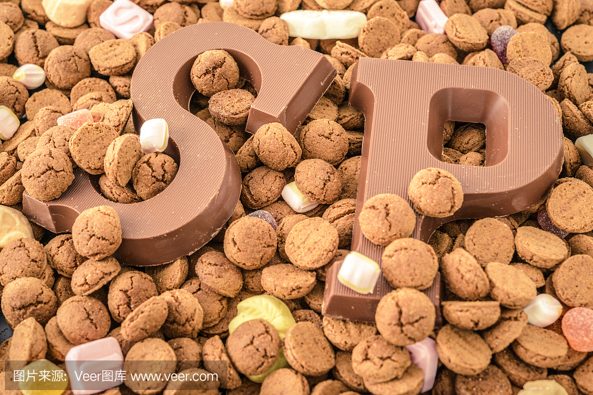 Sinterklaas或Sint Nicolaas荷兰民俗儿童节假日