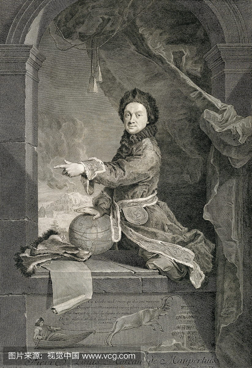 洛,1698年 - 巴塞尔,1759年)的肖像,法国数学家