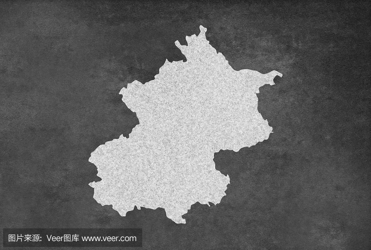 省北京地图在老黑板上